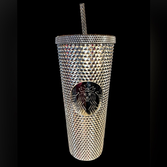 NWOT•Silver Spiked Starbucks x Disney 24oz cold cup - Picture 2 of 8